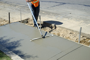 Concrete sidewalk