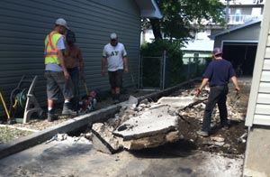 Concrete Removal Crew at Abstract Construction